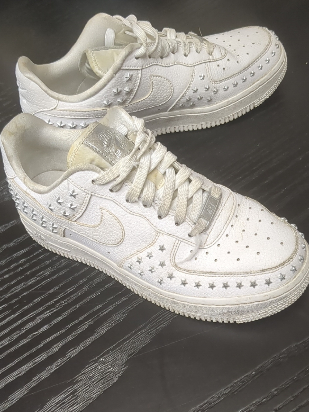 ✨RARE✨ Nike Air Force 1 ‘07 XX Star Studded Low - Triple White - Women's 6